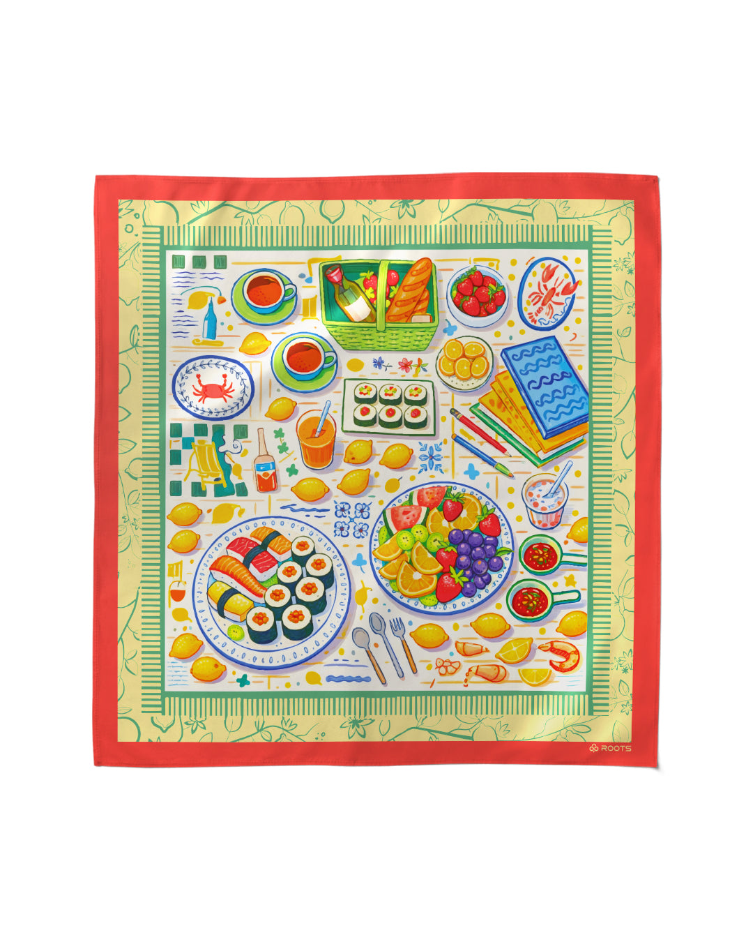 Brunch Club – Silk Satin Summer Scarf - Rootieland
