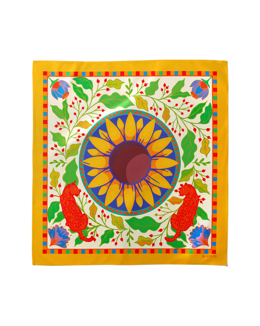 Wild Sun – Silk Satin Summer Scarf - Rootieland