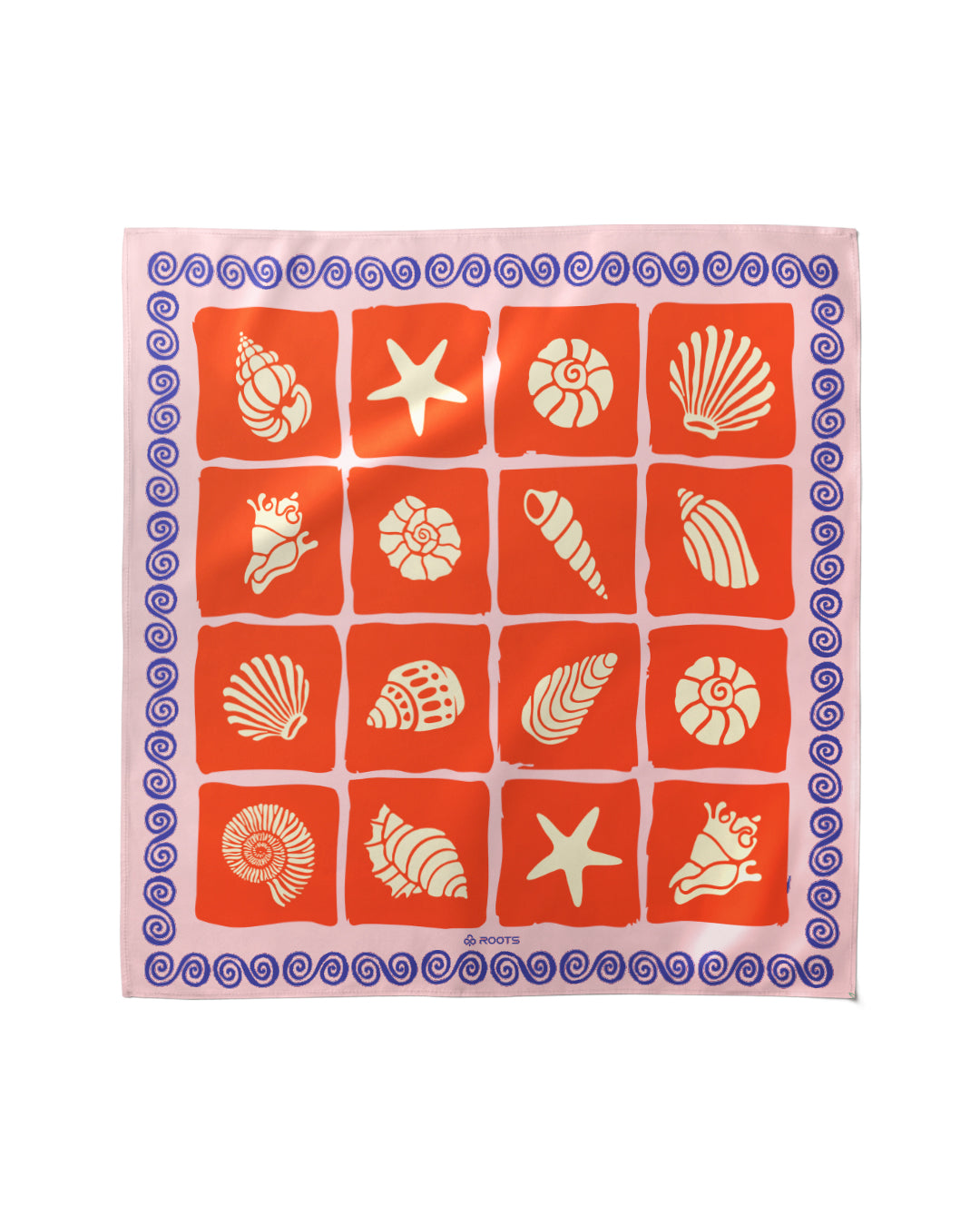 Shady Shells – Silk Satin Summer Scarf - Rootieland