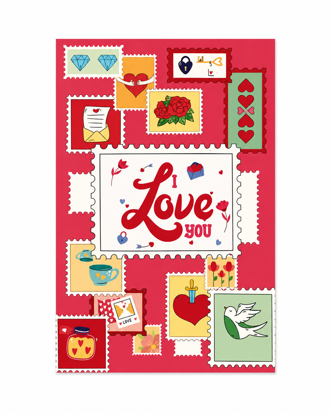 Love Stamps - Greeting Card