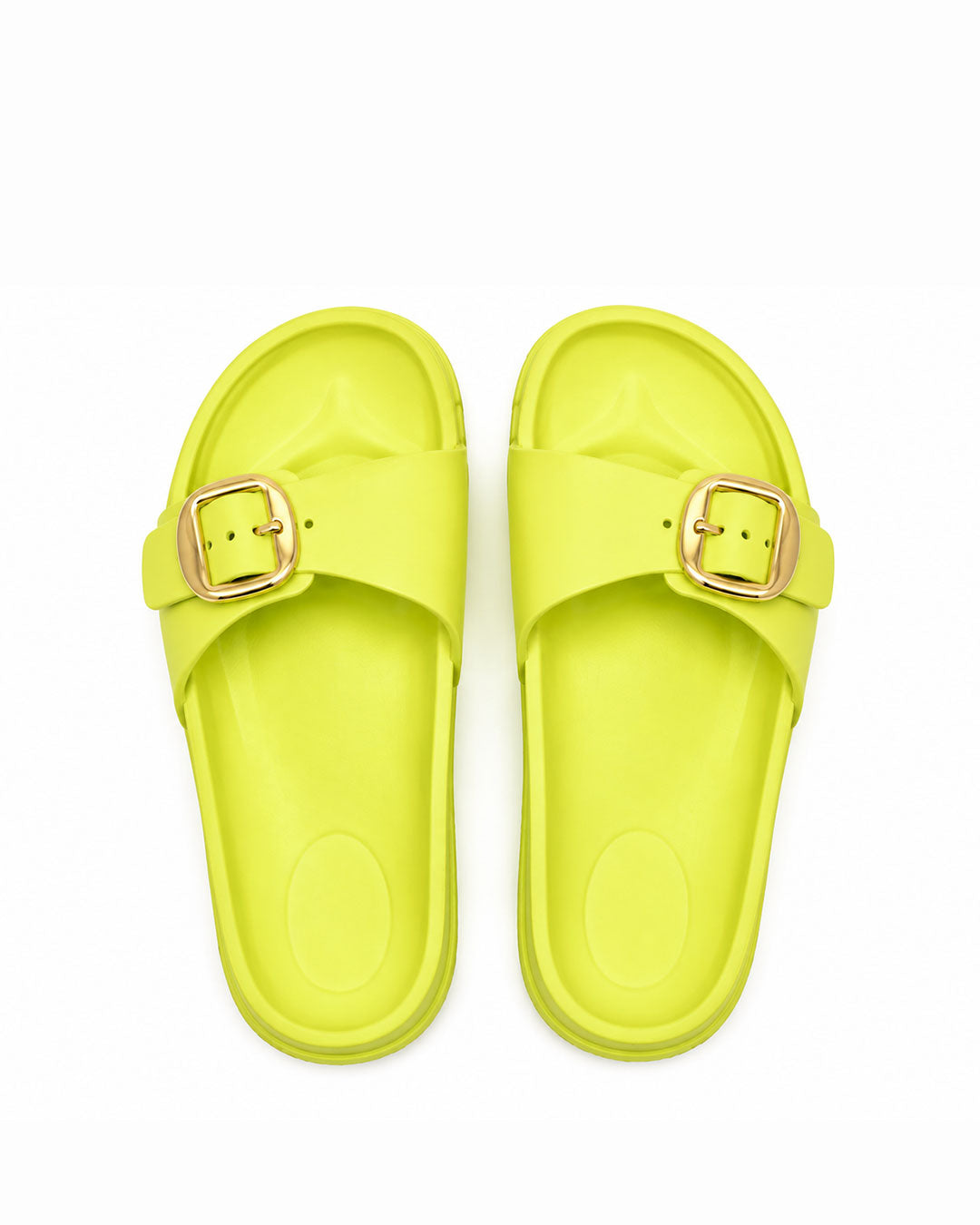 Halo Buckle Slides - Lemon