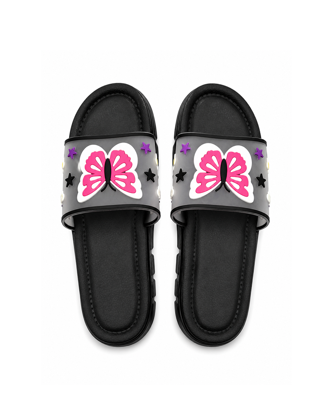 Butterfly Slippers - Black
