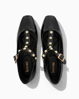 Pearl Strap Ballet Flats – Black - Rootieland