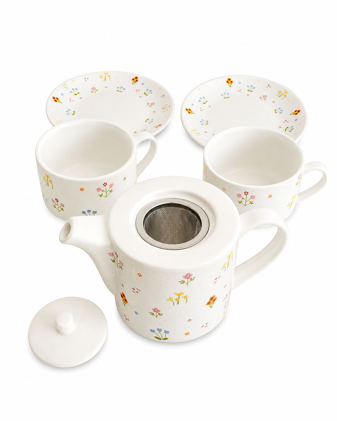 Floral Tea Set - 5 Pieces