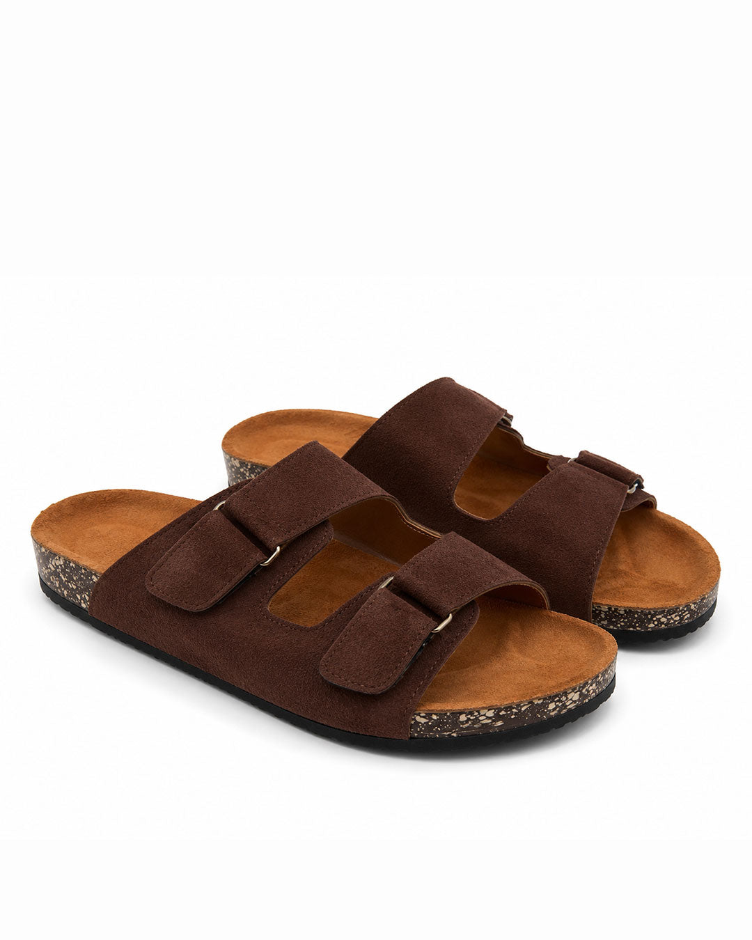 Adjustable Double Buckle Slides - Brown