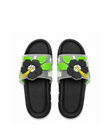 Floral Statement Slippers - Black