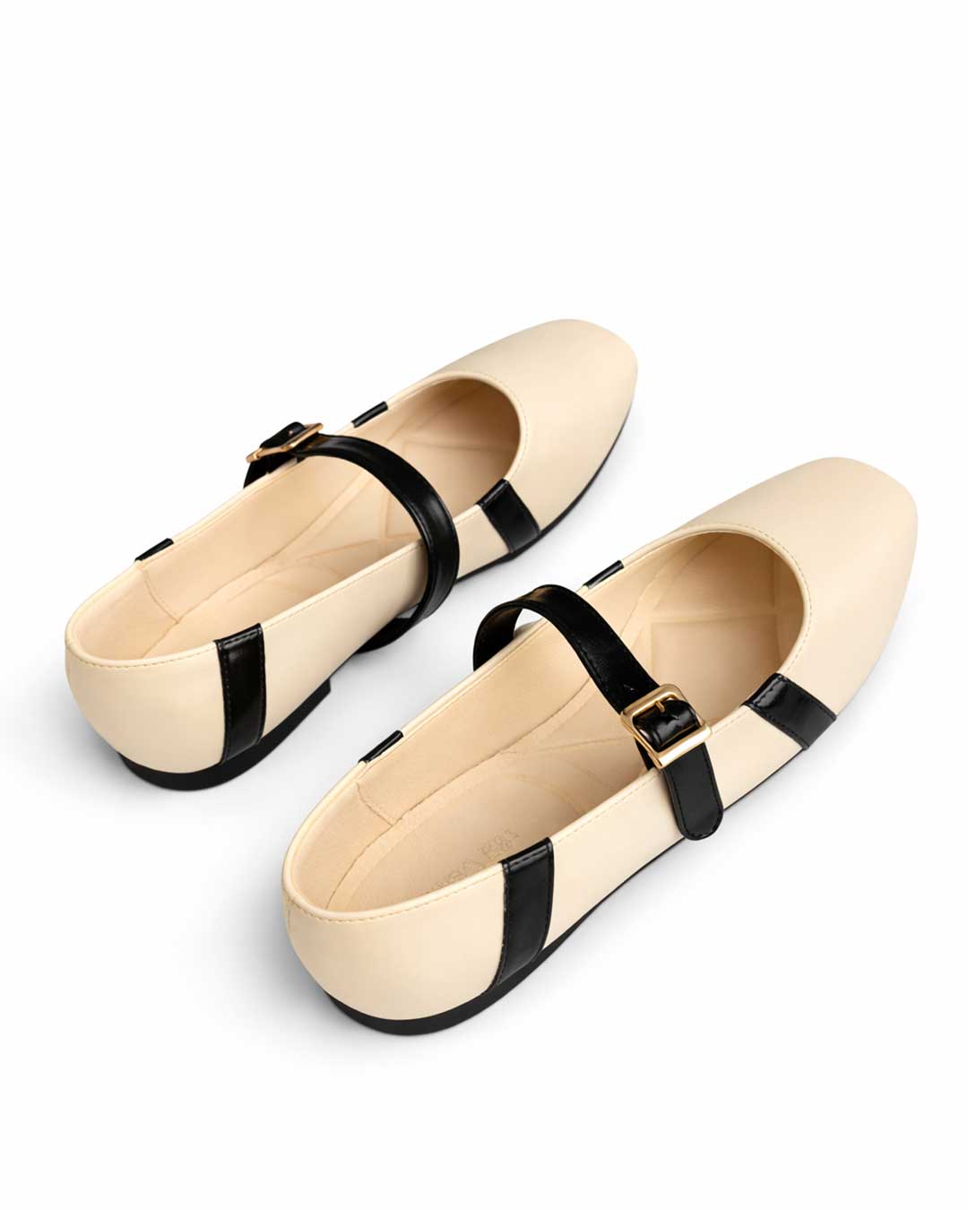 Strap Mary Jane Ballet Flats – Beige - Rootieland