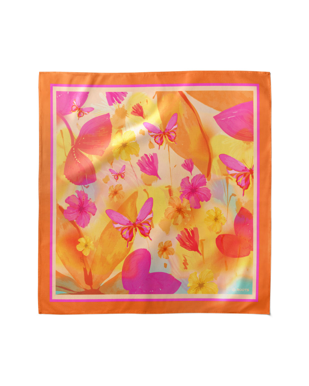 Pink Wings – Silk Satin Summer Scarf - Rootieland