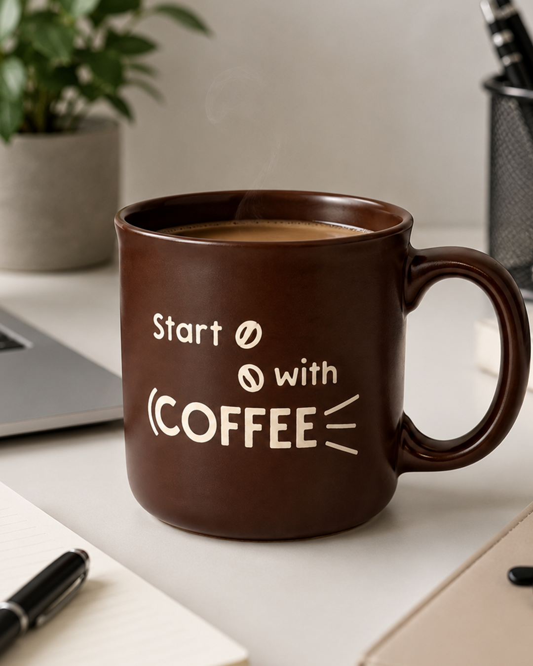 Start with Coffee Mug