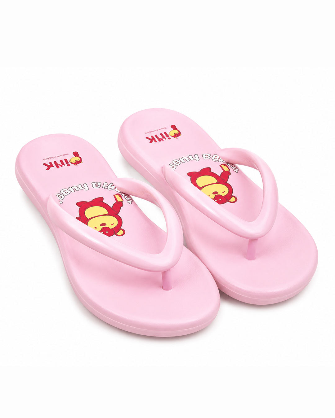 Bear Hug Flip Flops - Rose