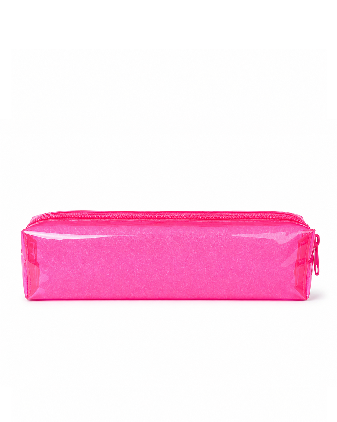 Slim Neon Clear Pouch - Fuchsia