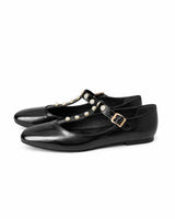 Pearl Strap Ballet Flats – Black - Rootieland