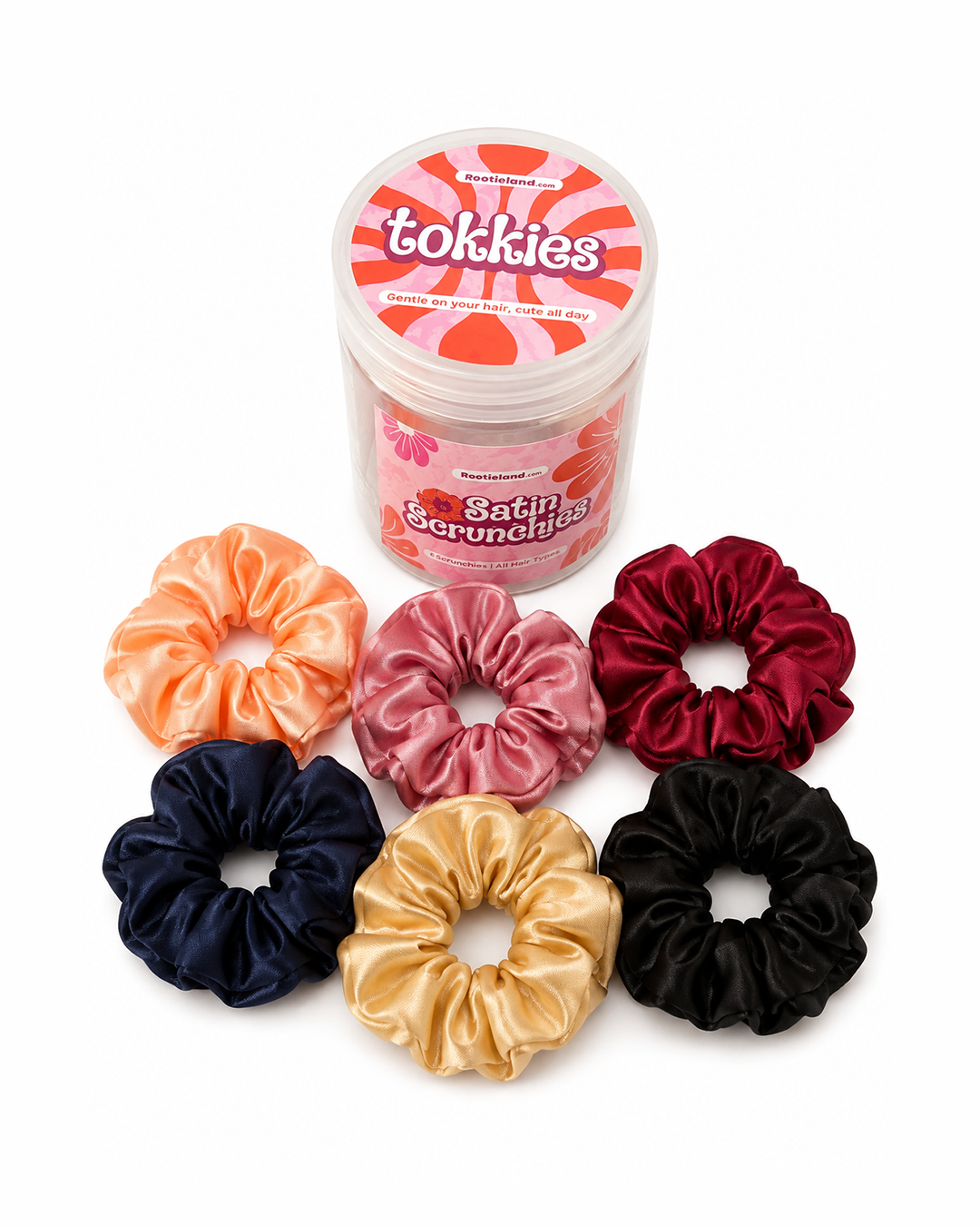Satin Scrunchies Tokkies Jar