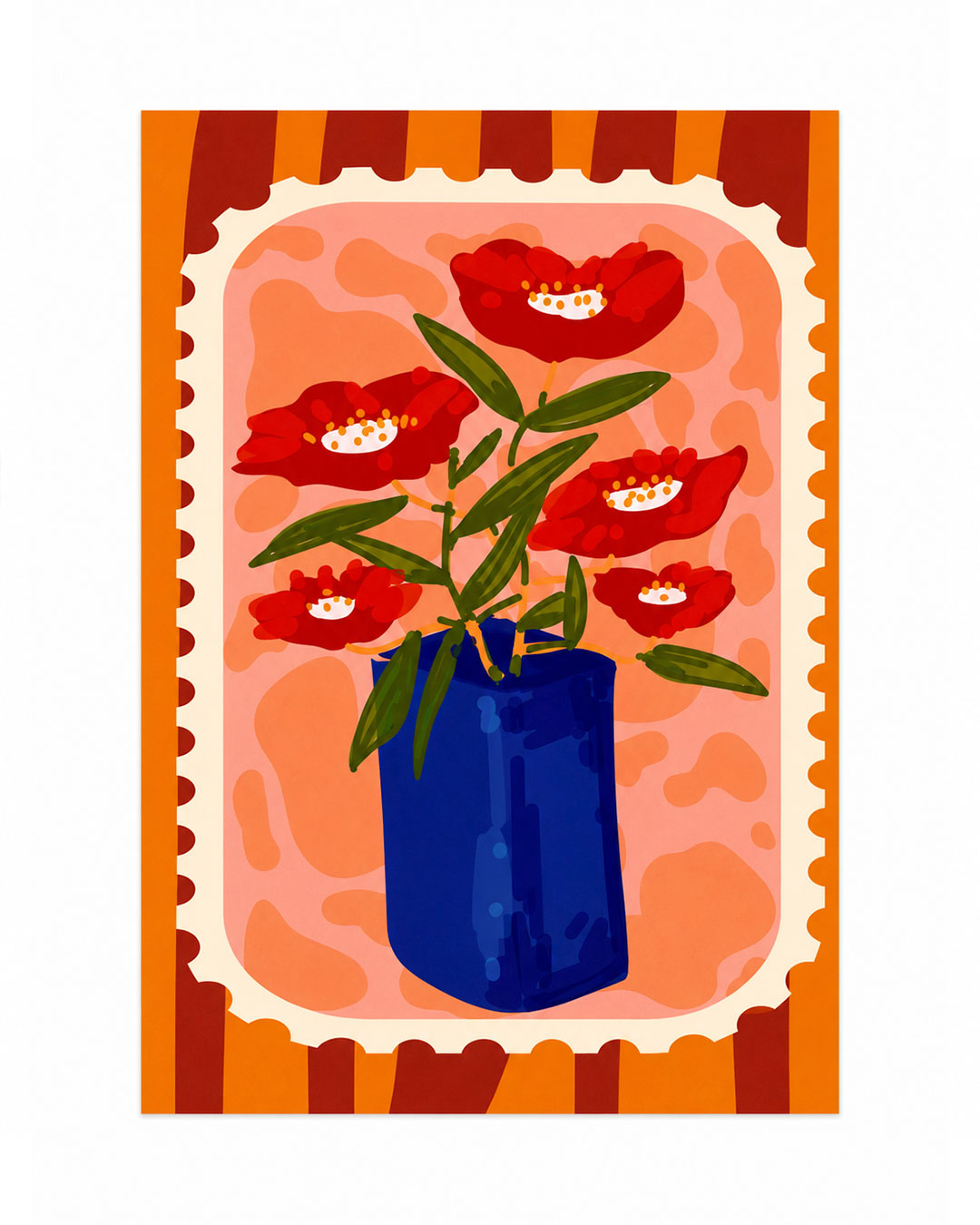 Red Petals - A4 Poster (without the frame)