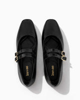 Double Strap Mary Jane Ballet Flats – Black - Rootieland