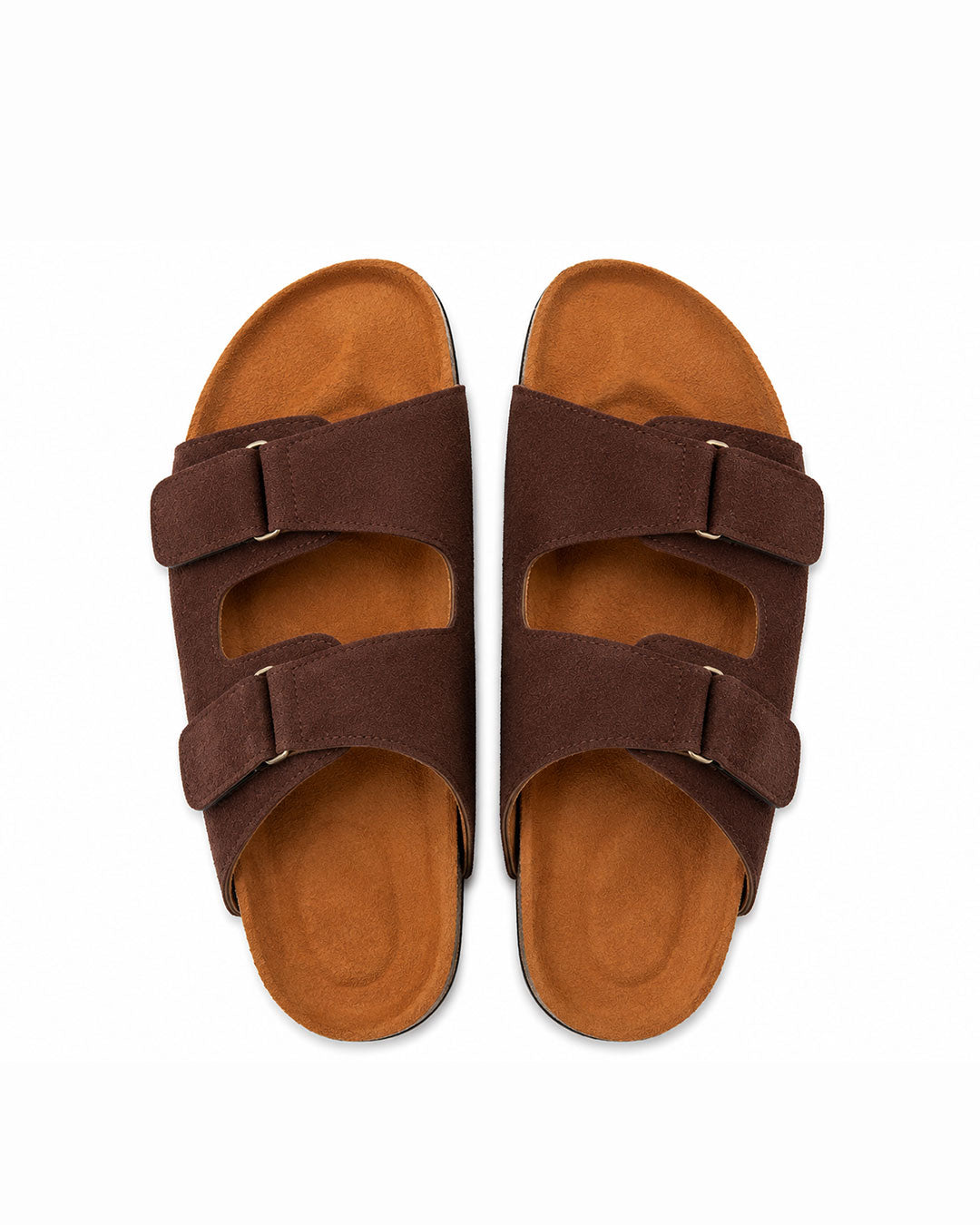 Adjustable Double Buckle Slides - Brown