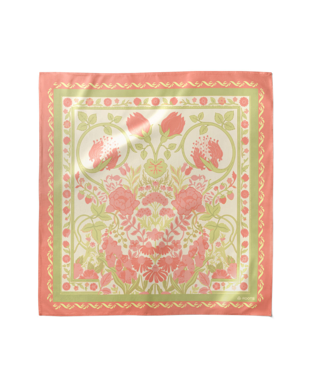 Garden Frame – Silk Satin Summer Scarf - Rootieland