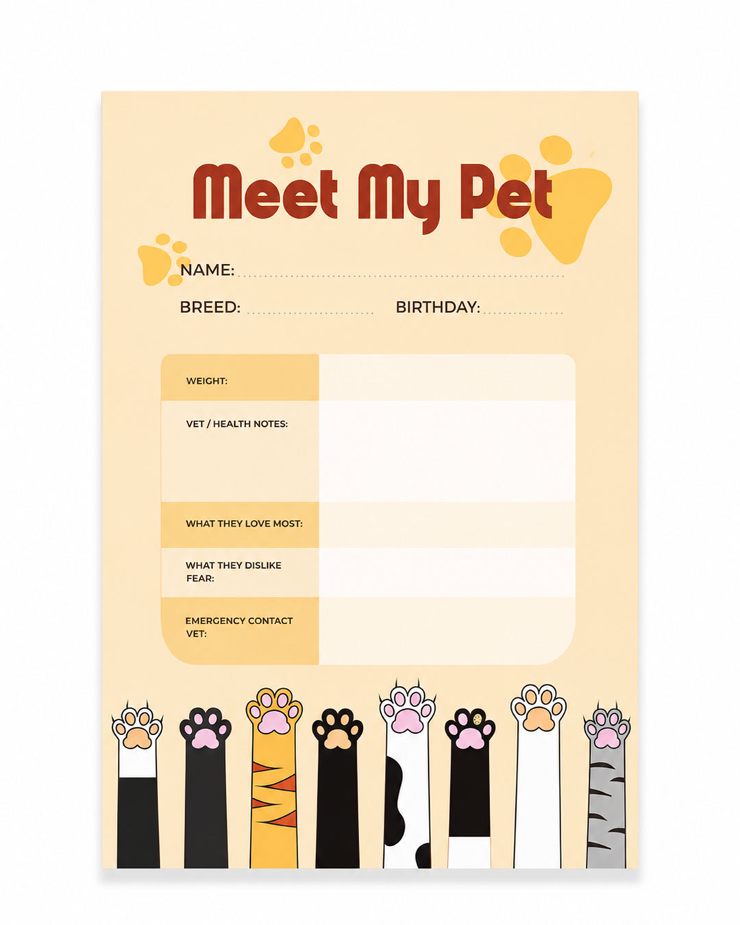 With Love, Always - A4 Daily Pet Planner