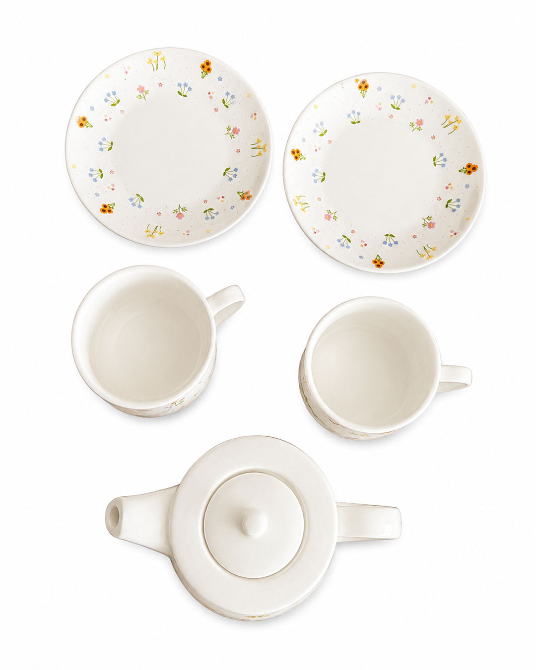 Floral Tea Set - 5 Pieces