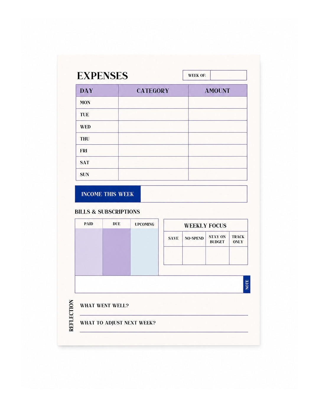 It All Counts - A5 Weekly Planner