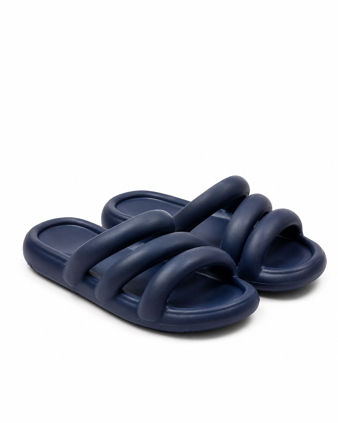Trio Cushion Slides - Navy Blue