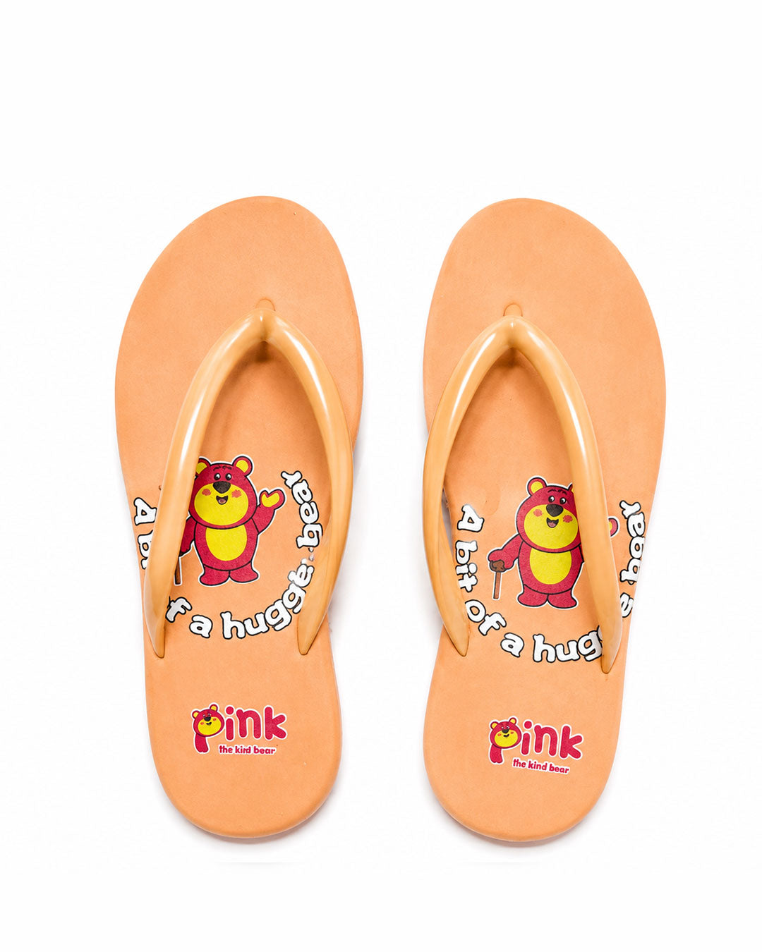 Bear Hug Flip Flops - Peach