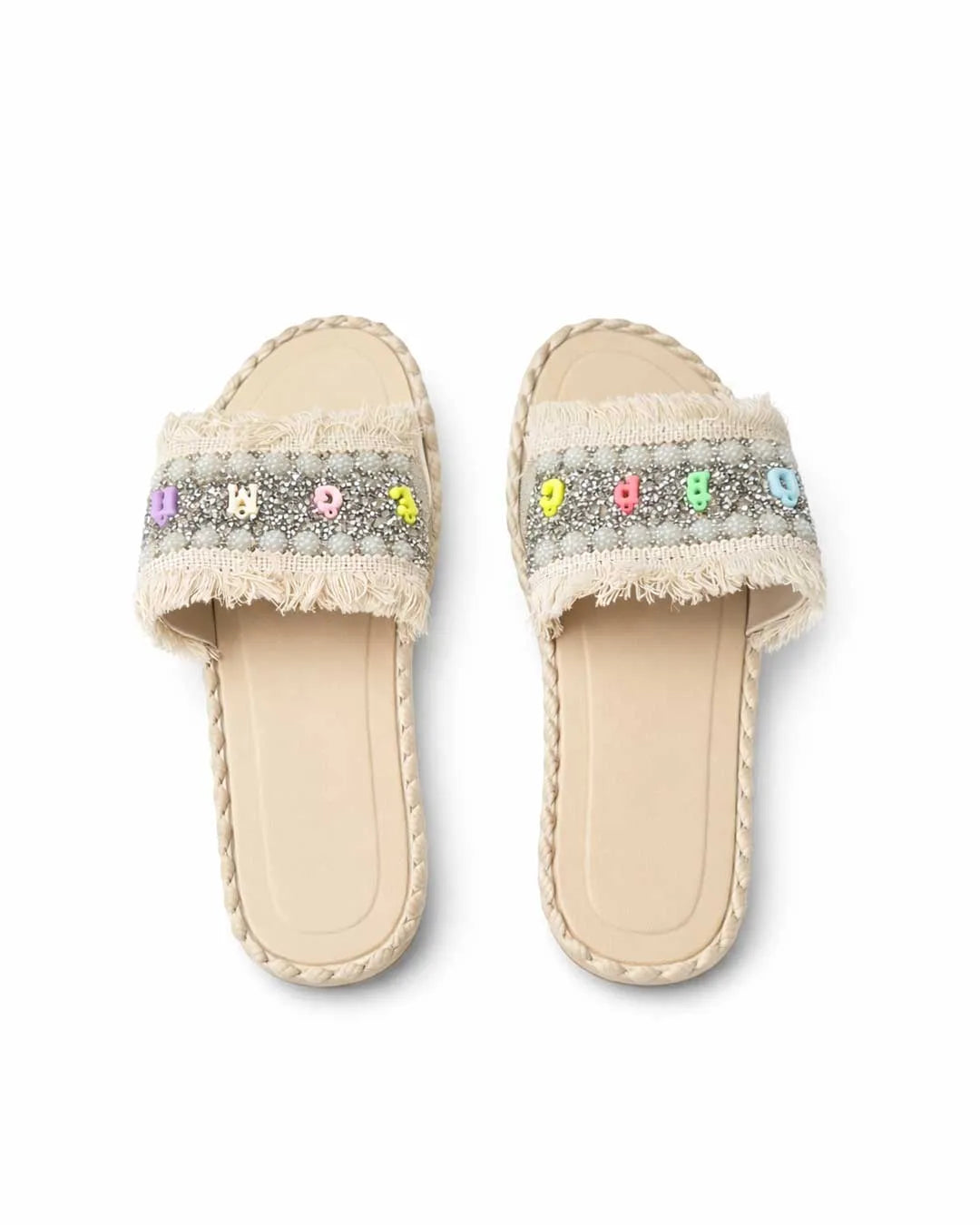 Alphabet Charm Slippers