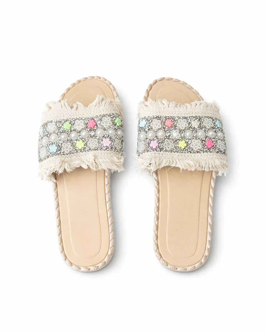 Flowers & Pearls Slippers