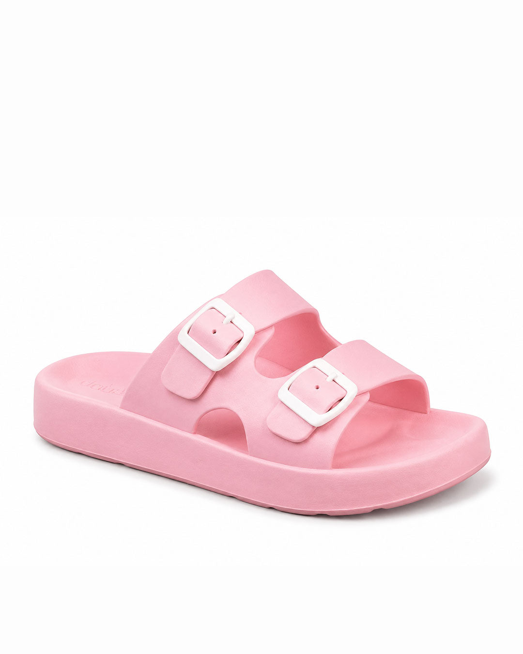 Breeze Buckle Slides - Rose