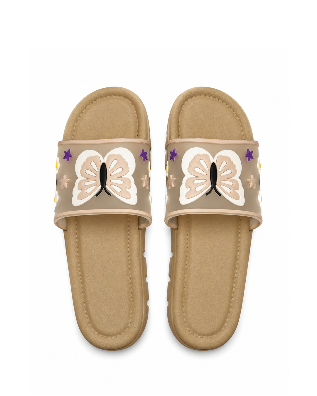 Butterfly Slippers - Beige