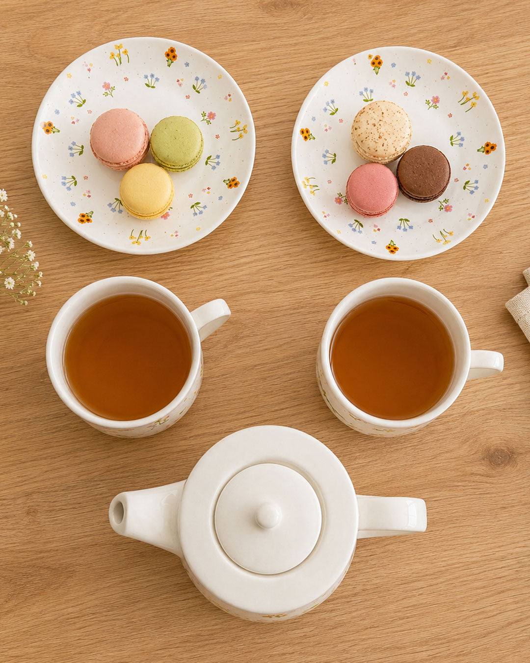 Floral Tea Set - 5 Pieces