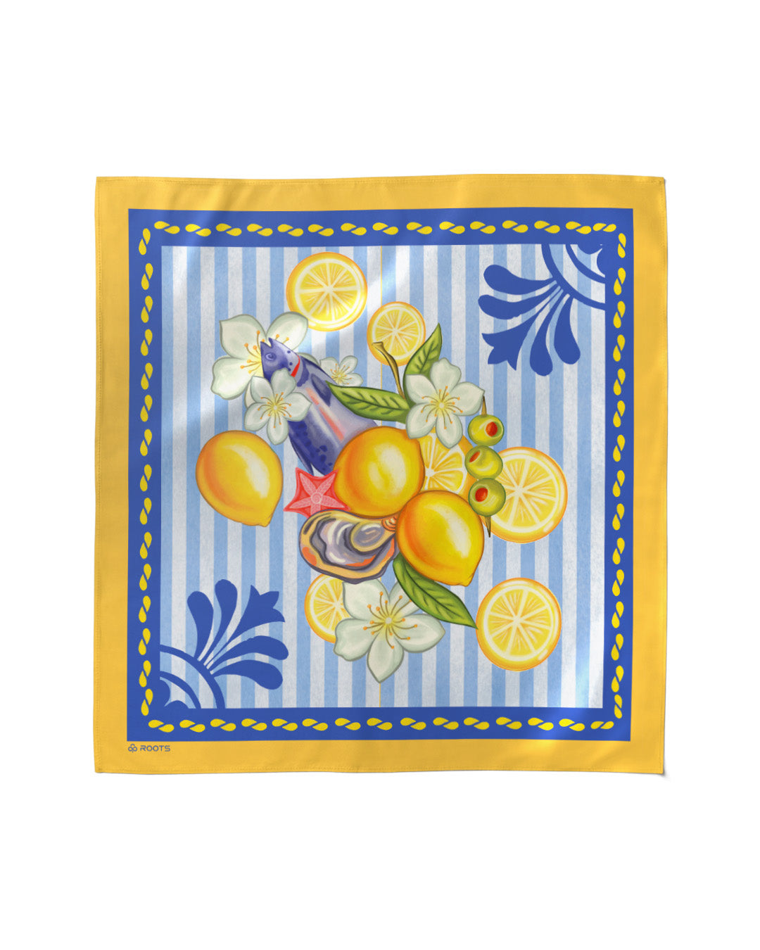 Amalfi Table – Silk Satin Summer Scarf - Rootieland