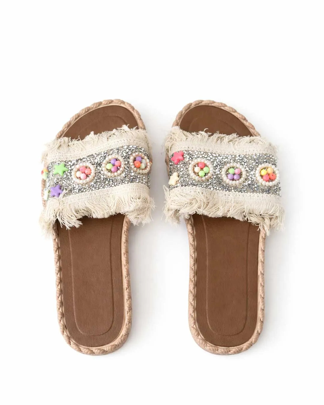 Beaded Beach Slippers
