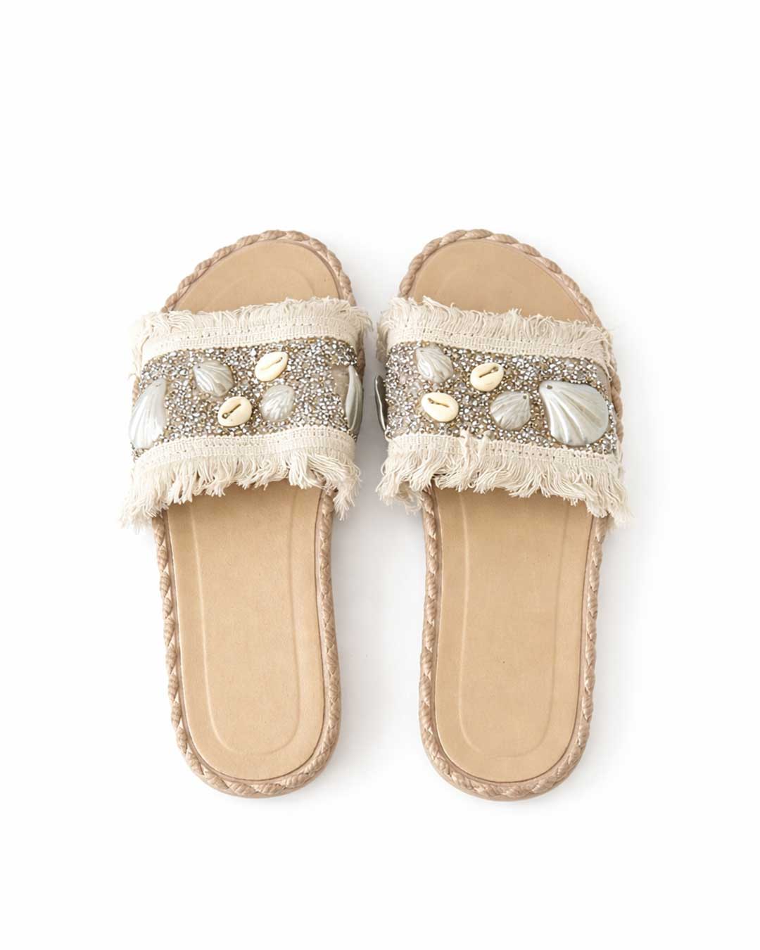 Silver Beach Slippers