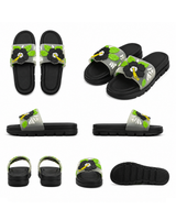 Floral Statement Slippers - Black