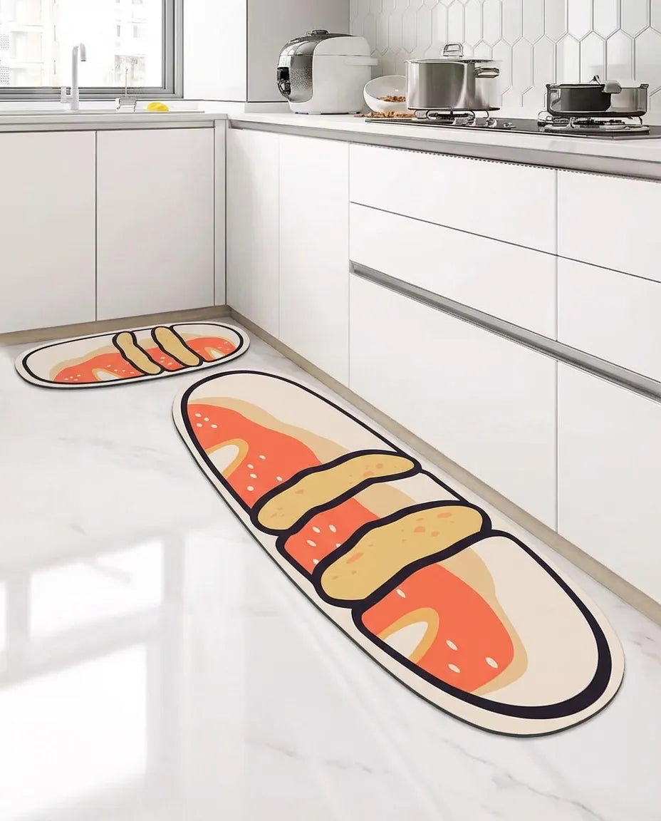 Baguette Kitchen Mat & Rug (Set of 2) - Rootieland
