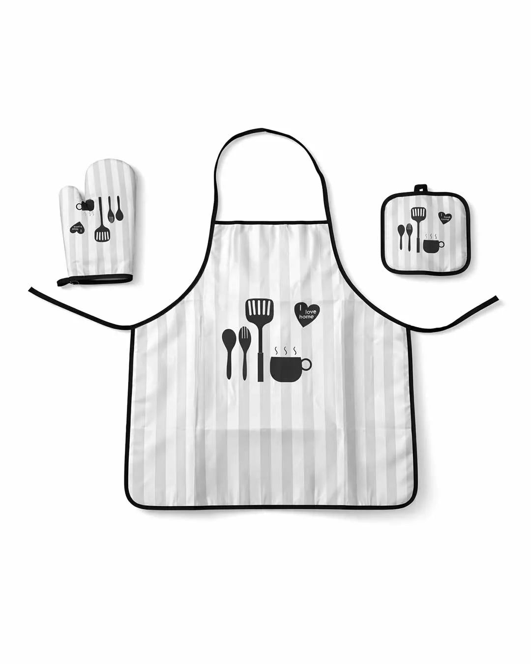 Grey Stripes Cooking Set (Set of 3) - Rootieland