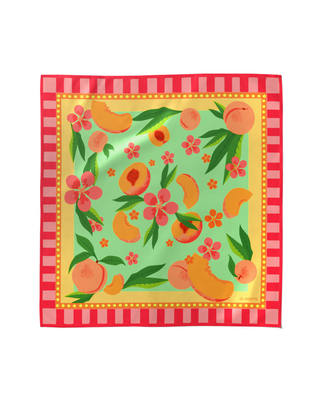Peach Punch – Silk Satin Summer Scarf - Rootieland