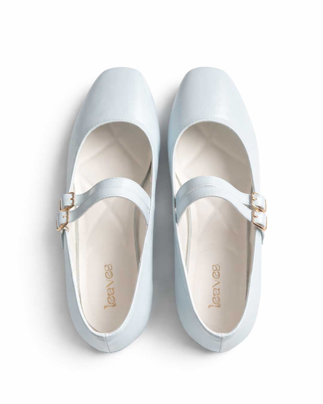 Double Strap Mary Jane Ballet Flats – Baby Blue - Rootieland