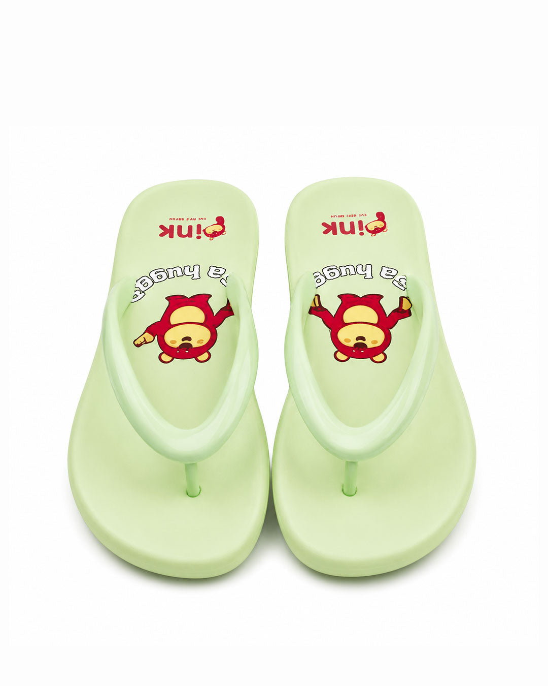 Bear Hug Flip Flops - Mint Green