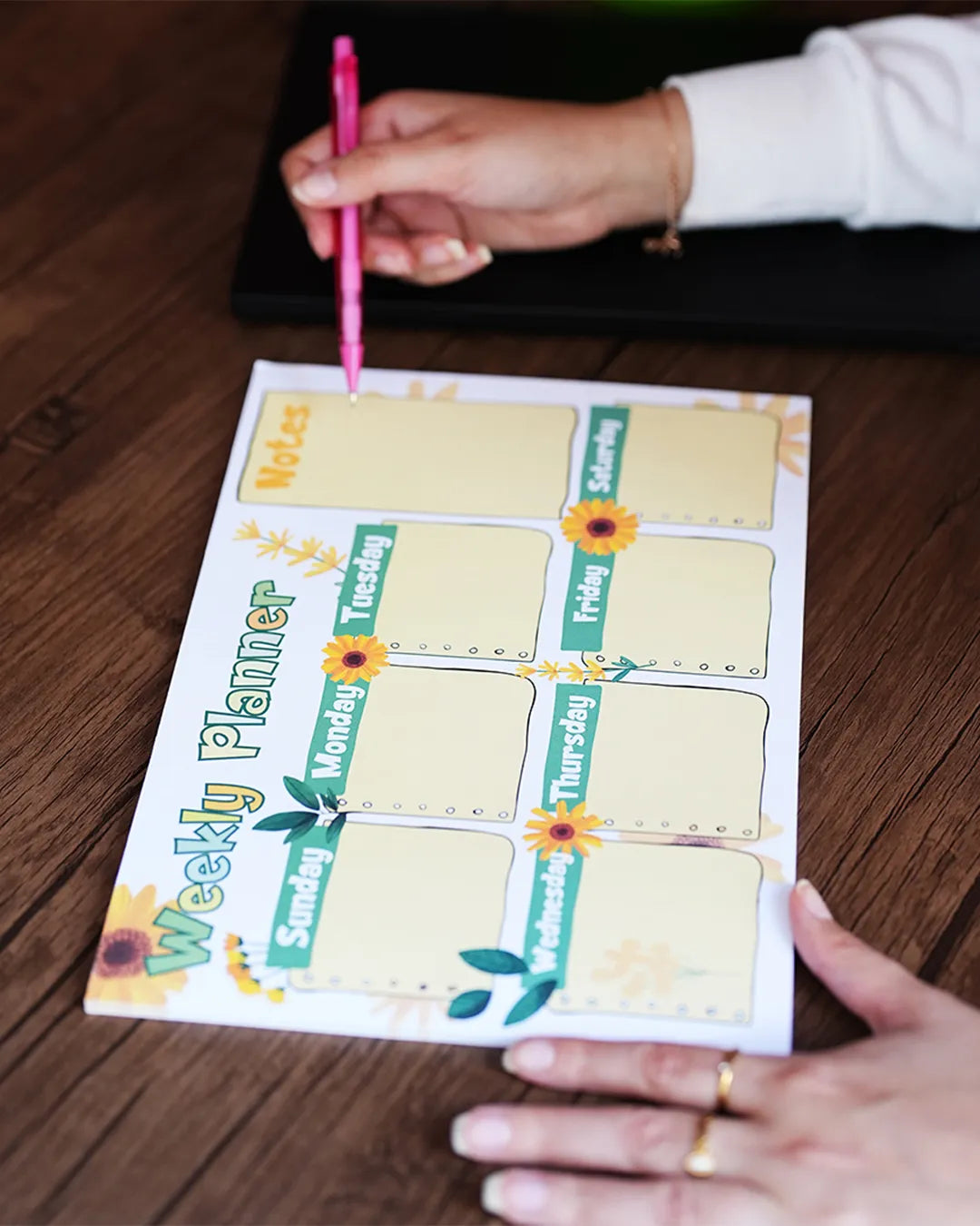 Sunflower Weekly Planner - Rootieland