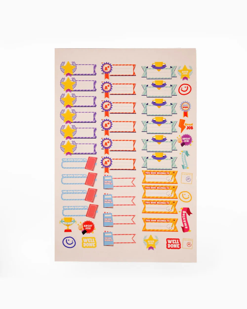Study & Labels Sticker Sheets (Set of 3) - Rootieland