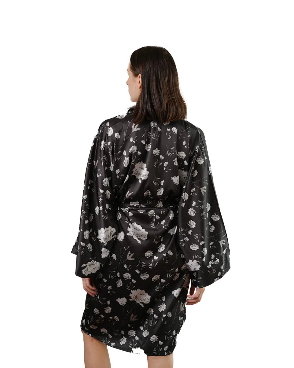 Midnight Muse – Silk Satin Robe - Rootieland