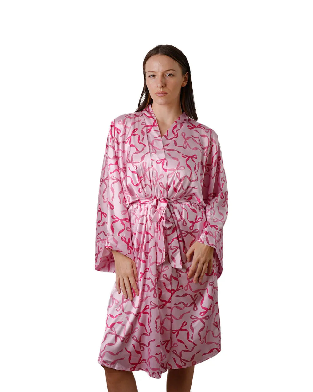 Miss Ribbons – Silk Satin Robe - Rootieland