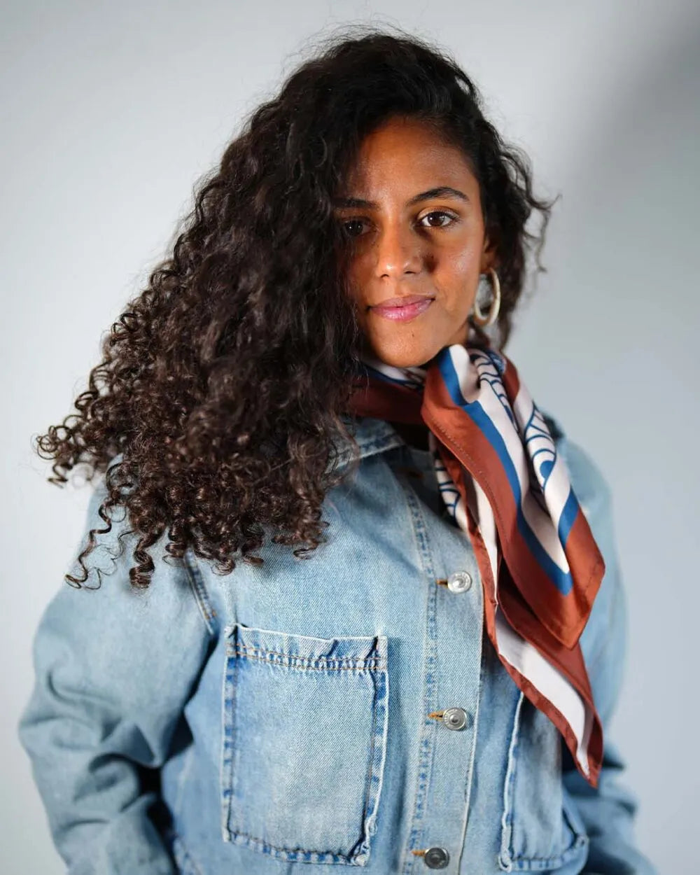 Caramel Muse - Silk Satin Scarf
