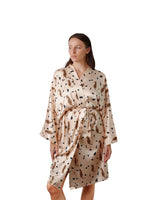 Wild Mornings – Silk Satin Robe - Rootieland