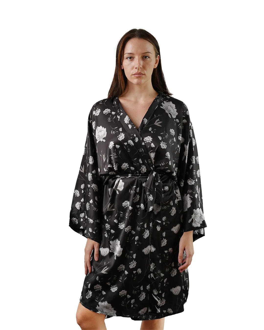 Midnight Muse – Silk Satin Robe - Rootieland