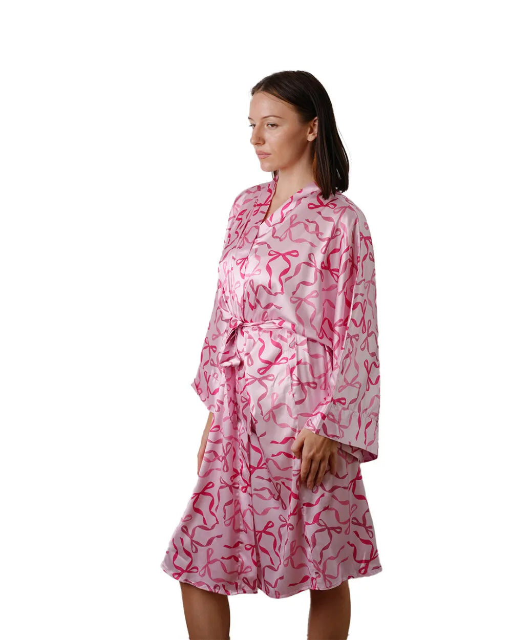 Miss Ribbons – Silk Satin Robe - Rootieland