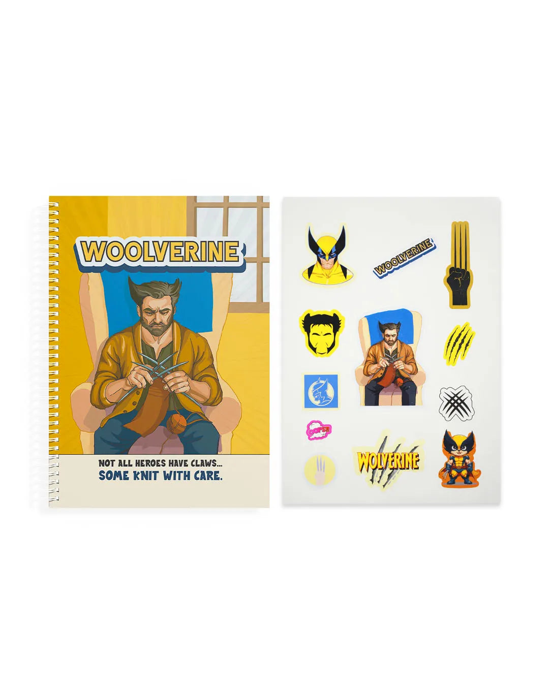 Woolverine - A5 Notebook & Sticker Sheet - Rootieland