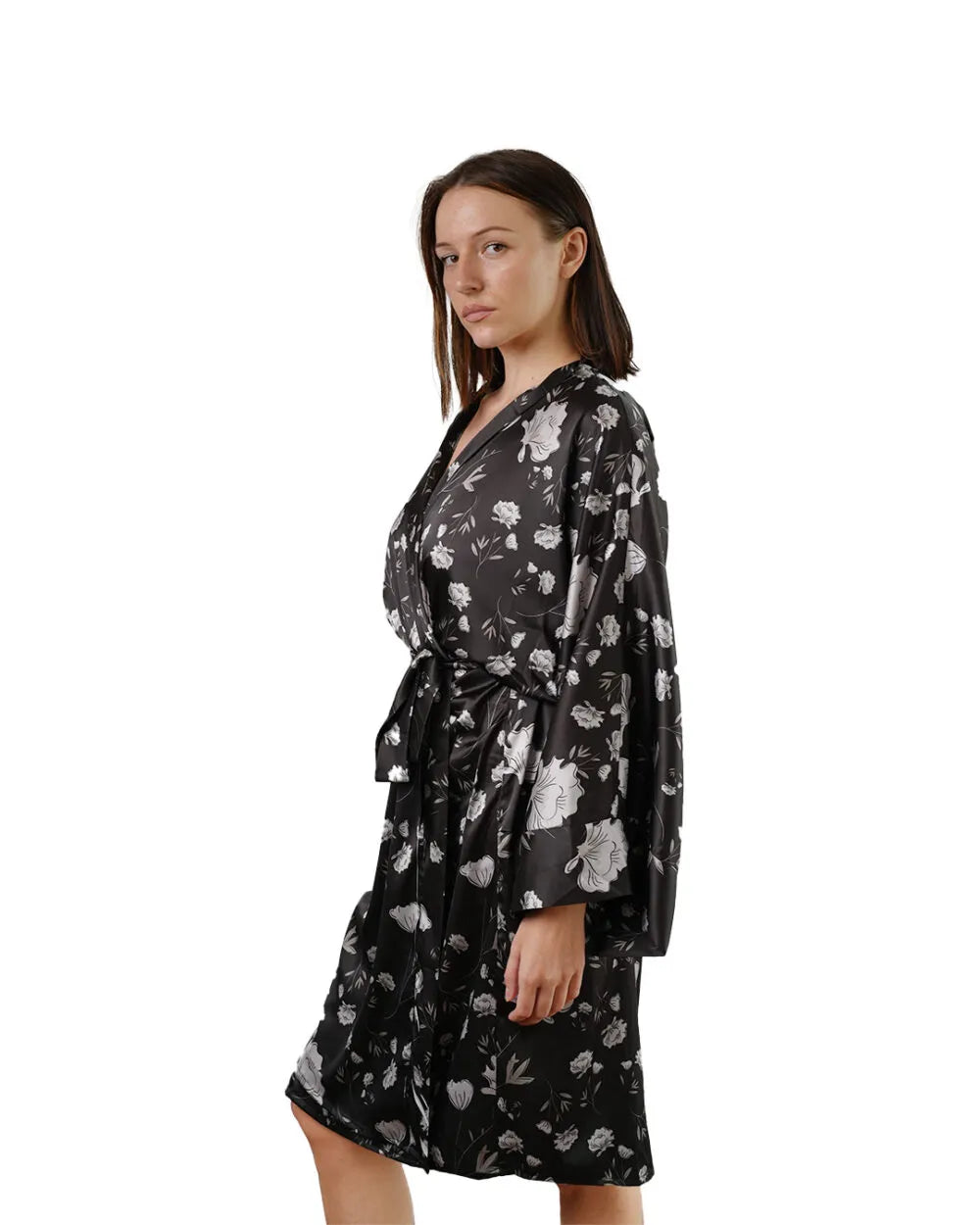 Midnight Muse – Silk Satin Robe - Rootieland